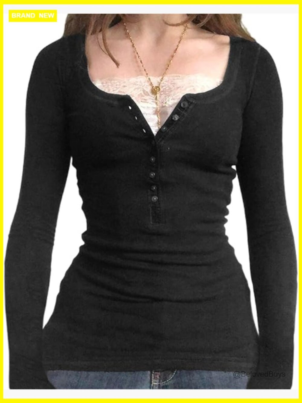 Lace V-Neck Fairy Crop Top Y2K Long Sleeve Tight Shirt Coquette